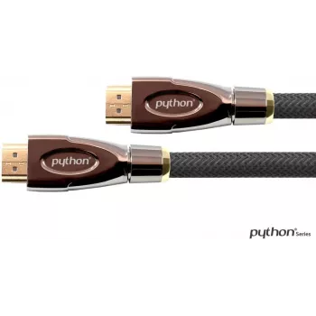 GoodConnections PYTHON Series High-Speed HDMI kabelis su Ethernet, 4K UHD 60Hz, 18Gbps, auksu padengti, nailono pynimas, 3m, juodas (GC-M0018)
