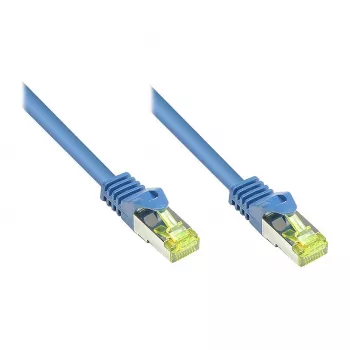 GoodConnections RJ45 pataisos kabelis Cat.7 S/FTP PiMF be halogenų 500MHz OFC mėlynas 10m su užrakto apsauga