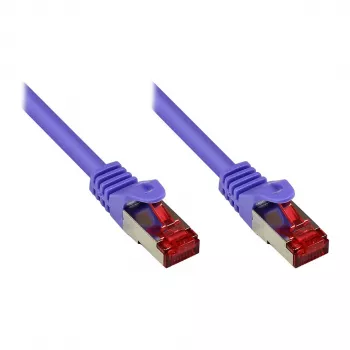 GoodConnections RNS® Cat. 6 S/FTP PiMF Patch Laidas su apsauga nuo užraktų lūžimo, 250MHz, violetinis, 15m