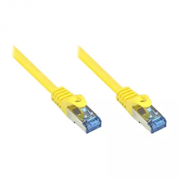 GoodConnections RNS® Cat. 6A S/FTP PiMF Halogen-Free Patch Cable su apsauga nuo užrakto lūžimo, 500 MHz, geltona, 15 m (8060-H150Y)