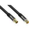GoodConnections SmartFLEX antenos kabelis, IEC koaksialinis vyriškas į moterišką, auksuoti kontaktai, keturgubai ekranuotas, 120 dB ekranavimas, juodas, 30 m (GC-M2060)