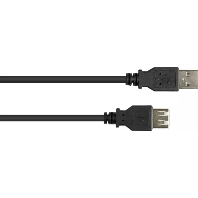GoodConnections USB 2.0 prailginimo laidas, A kištukas į A lizdą, 0,6 m, juodas