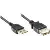 GoodConnections USB 2.0 ilginimo laidas, Type-A kištukas į lizdą, juodas, 0,3 m
