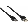 GoodConnections USB 2.0 ilginimo laidas, Type-A kištukas į lizdą, juodas, 0,3 m