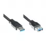 GoodConnections USB 3.0 ilginamasis laidas – A kištukas į A lizdą, 1,8 m, juodas (2711-S02)