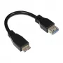 GoodConnections USB 3.0 OTG Adapter Cable, Micro USB B Male to USB-A Female, Black, 0,1m
