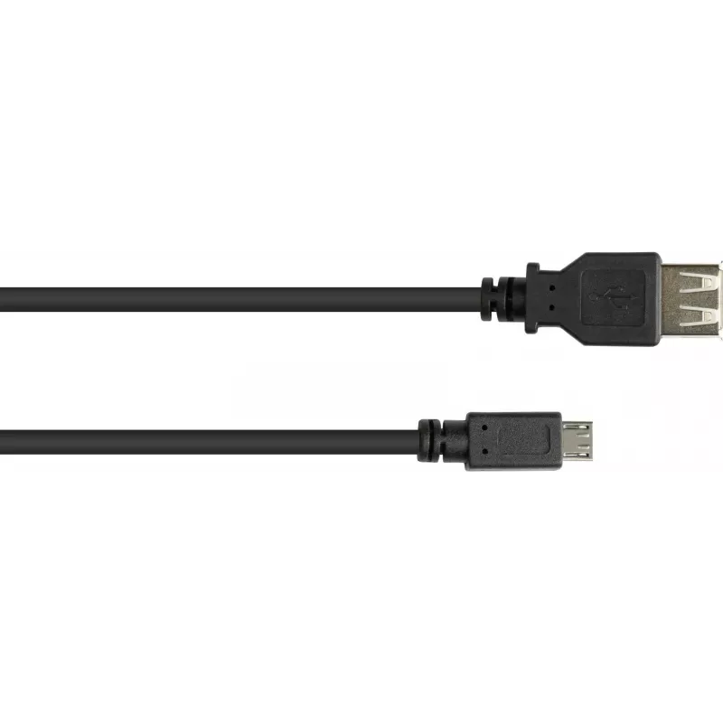 GoodConnections USB-OTG adapterio kabelis, Micro-USB Type B male į USB Type A female, USB 2.0, 0,1 m, juodas