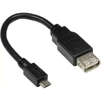 GoodConnections USB-OTG adapterio kabelis, Micro-USB Type B male į USB Type A female, USB 2.0, 0,1 m, juodas