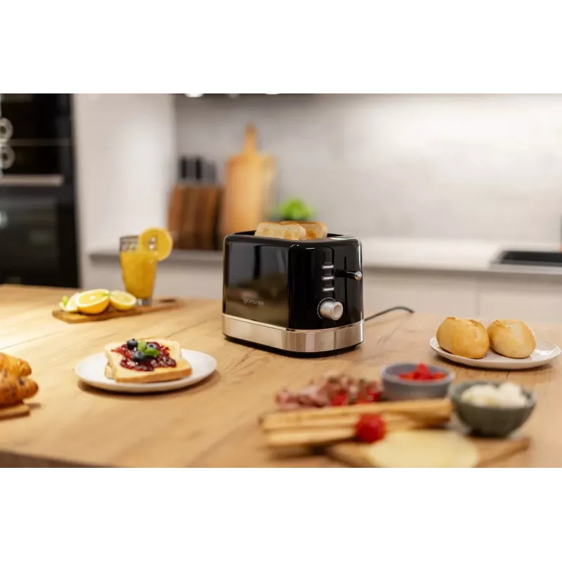 Gorenje T800DB Skrudintuvas 2 riekėms, 800 W, 7 skrudinimo lygiai, juodas