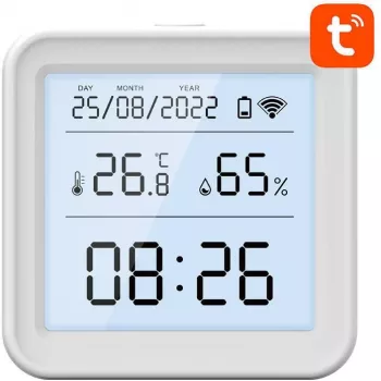 Gosund S6 išmanusis Wi-Fi temperatūros ir drėgmės jutiklis su LCD ekranu, suderinamas su Tuya
