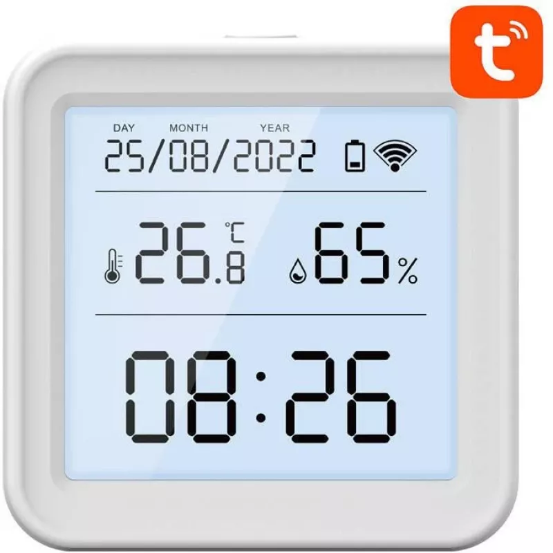 Gosund S6 išmanusis Wi-Fi temperatūros ir drėgmės jutiklis su LCD ekranu, suderinamas su Tuya