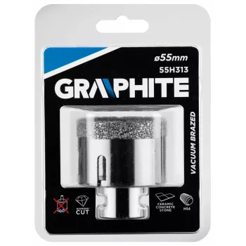 Graphite 55H313 19 vnt. HSS-R grąžtų rinkinys su dėklu, 1–10 mm, DIN 338, juodasis oksidas