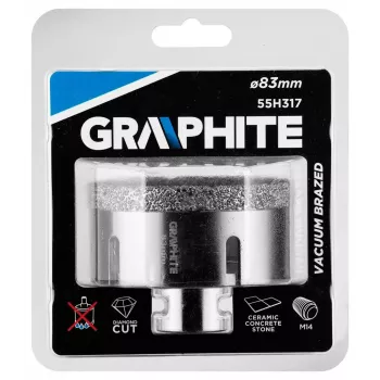 Graphite 55H317 19 dalių HSS-G metalo grąžtų rinkinys, 1-10 mm, 0,5 mm žingsniais, DIN 338, 118° kampas, dėkle