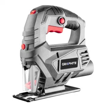 Graphite 58G047 800 W pjūklas su lazeriu, LED apšvietimu, švytuokliniu veikimu, be įrankių keičiamu pjūkleliu, 80 mm pjovimo gylis medienoje, 230 V