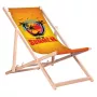 GRB GreenBlue GB183 Classic Beech Deck Chair su 'Enjoy The Summer' raštu
