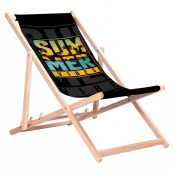 GRB GreenBlue GB183 Classic Beech Deck Chair su Summer Vibes raštu