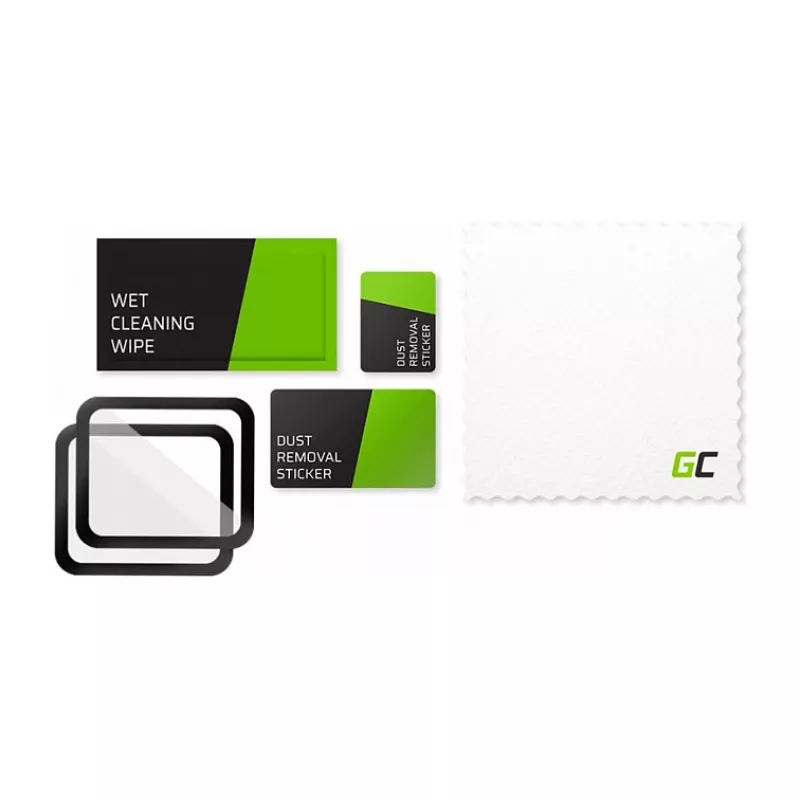 Green Cell GL88 2x GC Clarity ekrano apsauginis stikliukas, skirtas Apple Watch 42mm (grūdintas stiklas, 9H, skaidrus)