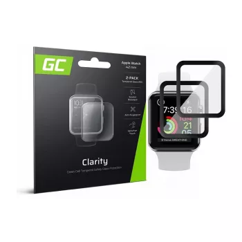 Green Cell GL88 2x GC Clarity ekrano apsauginis stikliukas, skirtas Apple Watch 42mm (grūdintas stiklas, 9H, skaidrus)