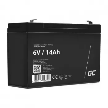Green Cell atsarginė baterija AGM34 6V 14Ah AGM sandarus švino rūgšties akumuliatorius