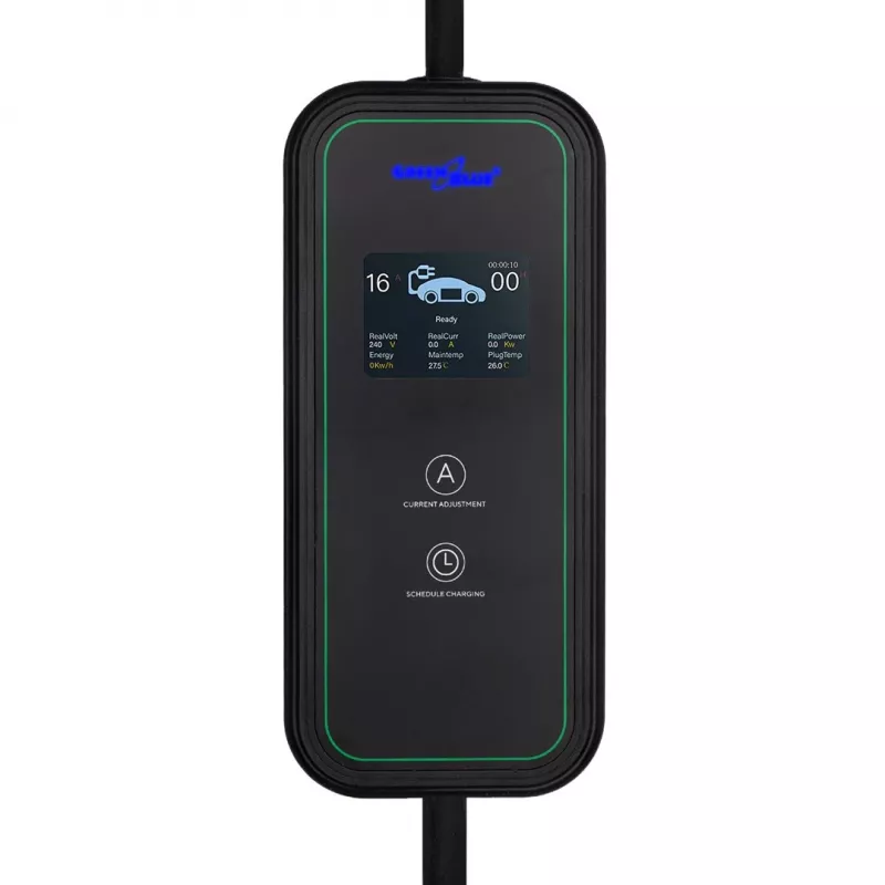 GreenBlue GB1100 nešiojamas elektromobilio įkroviklis Type 2 11 kW 3 fazės 16 A 6,8 m kabelis IP65