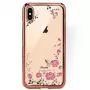 GreenGo Apple iPhone XS Max Back Case Flower Rose Gold