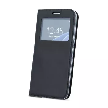 GreenGo Samsung Galaxy A6+ (2018) Smart Look Flip Wallet Case Black