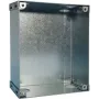 Grothe 55883 cinkuoto plieno elektros jungčių dėžutė IP44, paviršinio montavimo, 8 išmušamos angos, 100x100x50mm