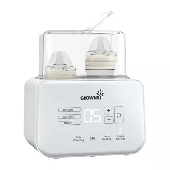 Grownsy Multifunctional Bottle Warmer (White) - Fast Warming, Sterilizer & Defrost