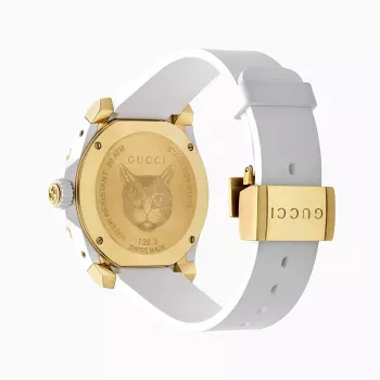 Gucci Dive Vyriškas Laikrodis YA136322 40mm Nerūdijantis Plienas Juodas Ciferblatas Guminis Dirželis