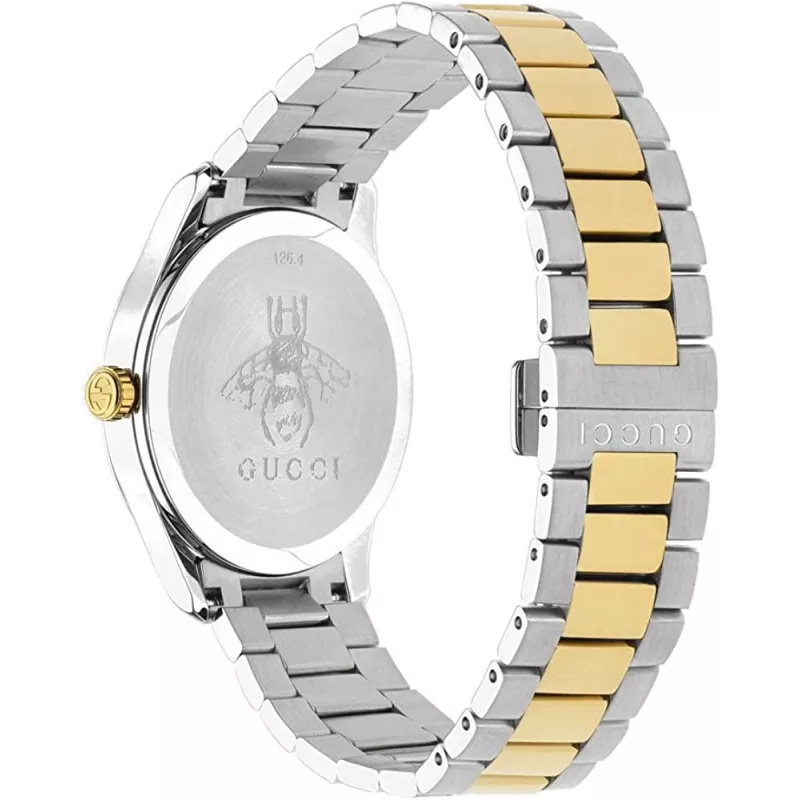 GUCCI G-Timeless Vyriškas Kvarcinis Laikrodis YA1264075 38mm Nerūdijantis Plienas Juodas Ciferblatas