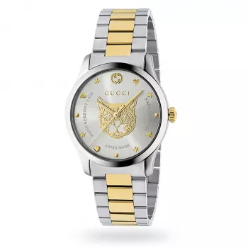 Gucci G-Timeless Vyrų Laikrodis YA1264074 38mm Nerūdijančio Plieno Sidabrinis Ciferblatas