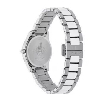 GUCCI G-Timeless Women's Quartz Watch YA126595 27mm Stainless Steel Silver Dial