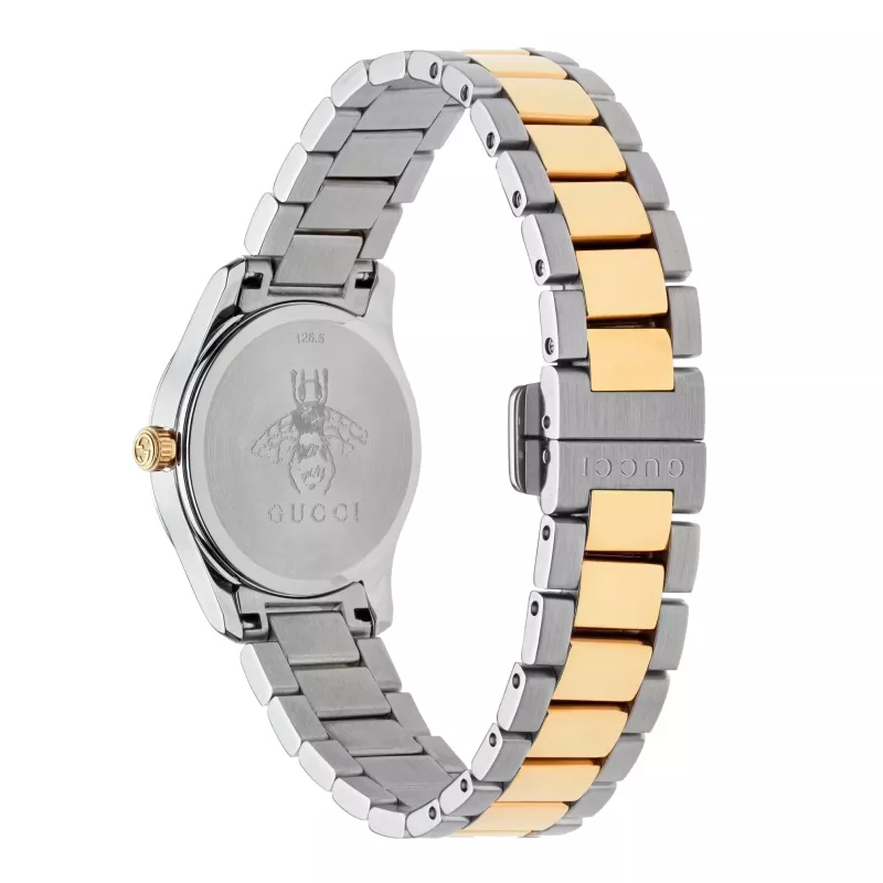 GUCCI G-Timeless moteriškas laikrodis YA126596 27mm nerūdijantis plienas sidabrinis ciferblatas