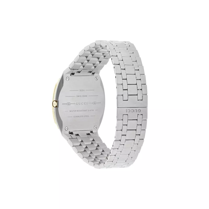 GUCCI G-Timeless Motyvų Moteriškas Laikrodis YA163403 34mm Nerūdijančio Plieno Sidabrinis Saulės Šepetėlio Ciferblatas