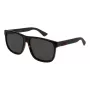 Gucci GG0010S-003 Vyriški kvadratiniai akiniai nuo saulės blizgaus juodo rėmo pilkais lęšiais 58/16/145 mm