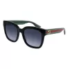 Gucci GG0034SN-002 Cat Eye Akiniai Juodi Pilki 54mm
