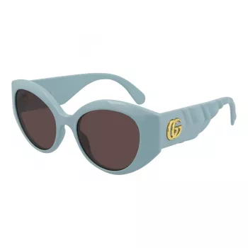 GUCCI GG0809S-004 Moteriški Akiniai nuo Saulės - Juodas Acetato Rėmelis, Pilki Lęšiai, 51mm