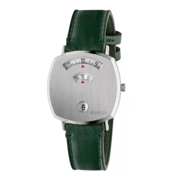 GUCCI Grip Unisex Watch YA157406 35mm Stainless Steel Silver Dial