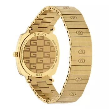 GUCCI Grip Laikrodis YA157403 35mm Šveicariškas Kvarcinis Nerūdijančio Plieno Tinklelio Moteriškas