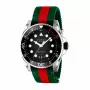GUCCI Vyriškas Laikrodis YA136209A 45mm Šveicariškas Kvarcinis Nerūdijantis Plienas Guma Juodas