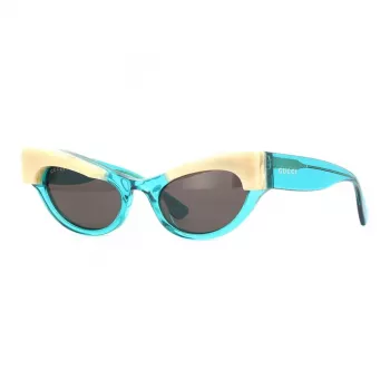 GUCCI Moteriški GG1167S-004 Cat Eye Akiniai Nuo Saulės Juodas Acetatas Tamsiai Pilki Lęšiai 52/21/140 mm