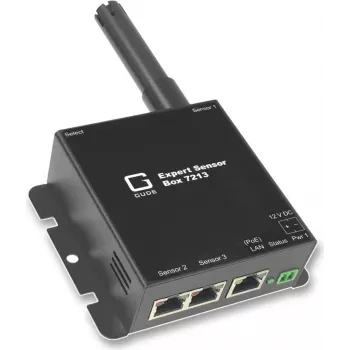 Güde Expert Sensor Box 7213-3 – tinklo aplinkos stebėjimo įrenginys su temperatūros ir drėgmės jutikliais, 2 jutiklių prievadais, 2 skaitmeniniais įėjimais ir relės išėjimu