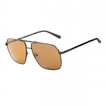 GUESS GF00060-6001E Vyriški stačiakampiai akiniai nuo saulės juodi su dūminiais stiklais 60/13/140 mm