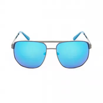 Guess GF00061-6106X vyriški akiniai nuo saulės, juodas rėmelis, pilki lęšiai, 61 mm