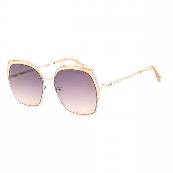 GUESS GF0410-5933F Moteriški Akiniai nuo Saulės – Blizgus Juodas Rėmelis, Gradientiniai Dūminiai Stiklai, 59 mm