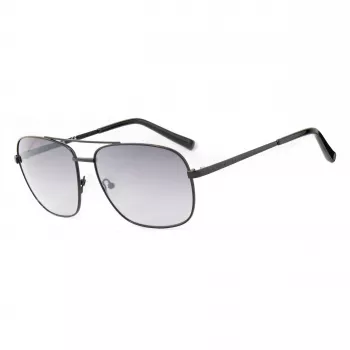 GUESS GG2114S-01B Vyriški Akiniai nuo Saulės Juodas Kvadratinis Rėmas Pilkšvai Gradientiniai Stiklai 60mm
