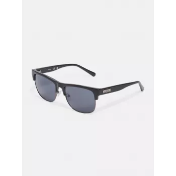 Guess Vyrų Akiniai nuo Saulės GF00023-5601A Juodas Kvadratinis Rėmas Pilki Lęšiai 56mm