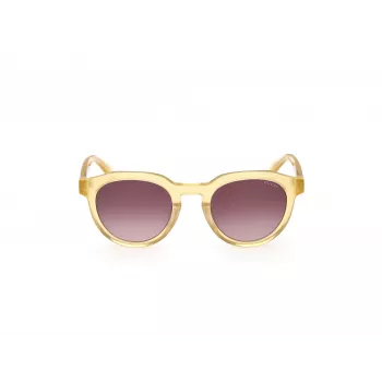 GUESS vyriški akiniai nuo saulės GU00063-5039F Havana acetatinis kvadratinis rėmas rudi lęšiai 50mm