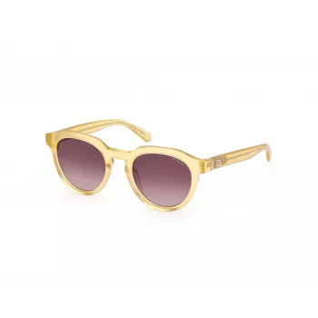 GUESS vyriški akiniai nuo saulės GU00063-5039F Havana acetatinis kvadratinis rėmas rudi lęšiai 50mm