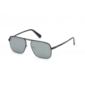 GUESS Vyriški Akiniai Nuo Saulės GU6939-5802Q Juodas Kvadratinis Rėmas Rūkyti Stiklai 58mm